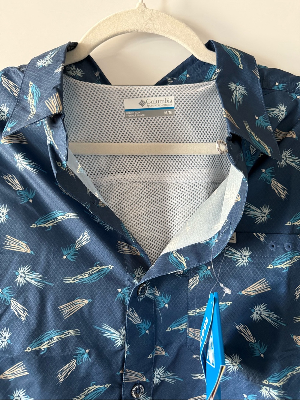 NWT Columbia Men’s Blue PFG Super Slack Tide Camp Shirt - Picture 8 of 16
